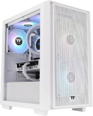 SnowCore Gaming PC - Intel Core i7-12700K 12 Cores 20 Threads, NVIDIA RTX 5060 Ti 8GB, 32GB DDR5 RAM 6000MHz, 1TB SSD Gen 4, 650W Gold PSU, 240mm Liquid Cooler