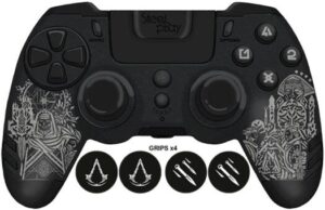 Steelplay LEXIP X UBISOFT METALTECH, Wired Controller For PS4, PC, Assassin's Creed Mirage, 3M Cable, Touchpad, Black | JVAMUL00173