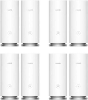 Huawei WS8100-22 (2-Pack x 4), WiFi Mesh 3 AX3000 Router, Dual-Band WiFi 6 Plus 3 Gbps Speed, 4 Power Amplifiers, HarmonyOS Mesh+, (2-Pack x 4), 8 Pieces, White | WS8100-22 (2-Pack x 4)