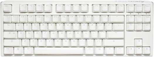 Ducky One 80% Mechanical Keyboard, Cherry MX Blue Mechanical Switch, Double Shot PBT, Detachable USB-C, English-Arabic Layout, Pure White | DKON2187ST-CARPDPWWWSC1 - Image 2