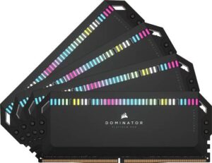 Corsair Dominator Platinum RGB 64GB (4x16GB) DDR5 Desktop Memory, 6200MHz Tested Speed, 32-38-38-80 Latency, Intel XMP 3.0 Profile, 288-Pin PC RAM Format, 1.40 Voltage, Black | CMT64GX5M4B6200C32