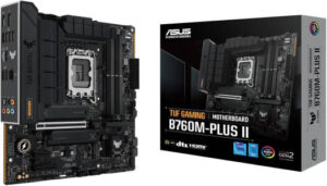 ASUS TUF Gaming B760M-Plus II Micro-ATX LGA 1700 Motherboard, Intel B760 Chipset, 4x DIMM DDR5 Slots, 192GB Max Memory, 3x M 2 Slots, 1x PCIe 5 0 x16 Slot, Realtek 2 5Gb Ethernet | 90MB1HD0-M0EAY0