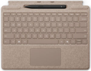 Microsoft Surface Pro 11th Edition Wireless Keyboard with Slim Pen , Magnetic Connectivity, Compatible with Microsoft (11th Edition) Surface Pro 8, 9, English Layout, Dune | 8X6-00159