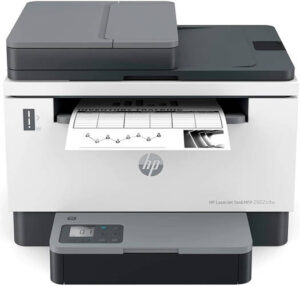 HP LaserJet Tank MFP 2602sdw A4 Black & White Laser Printer, Print, Scan & Copy, Print Speed up to 22ppm, Up to 25,000 Pages Duty Cycle, 100 Sheets Output Capacity, Wi-Fi, Bluetooth, White | 2R7F5A