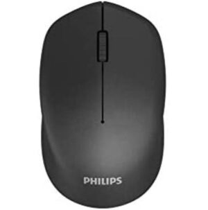 Philips M344 Wireless Mouse, 2.4GHz Wireless, Optical Sensor, Ergonomic design, 10m Wireless Connection Distance, 1000 dpi Wireless Computer Mouse - Black I M344