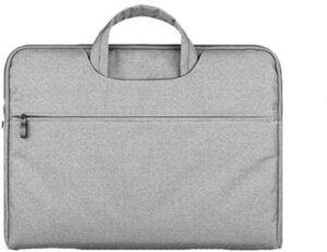 Haing Multi Compartment 14" Inches Laptop Bag, Water Proof / Dustproof, Protective Carrying Case, Portable Shockproof Polyester, For MacBook Air Pro / HP / Dell / Lenovo, Gray | 110131-1-GRY-15
