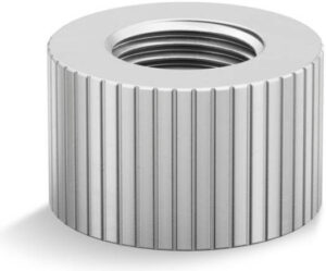 EK-Quantum Torque Extender Static FF 14 Male-threaded Extender, Satin Titanium | 3831109828472