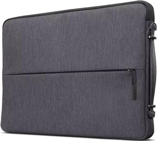 Lenovo Urban Laptop Sleeve for 13" Notebook, Water Resistant, Soft Padded Compartments, Accessory Storage, Reinforced Rubber Corners, Extendable Handle, GX40Z50940, Charcoal Grey