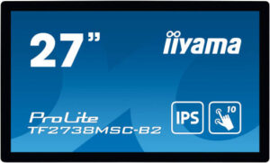 iiyama ProLite TF2738MSC Monitor, 27" FHD IPS Display, Projective Capacitive Touch, 10 Touch Points, 75Hz Refresh Rate, 5ms (GtG) Response Time, 2x 3W Speakers, Black | TF2738MSC-B2