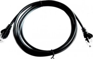 AICO 2M Cat6 Unshielded Network Cable RJ45, FTP, Black Ethernet / Patch / LAN / Router / Modem Lead