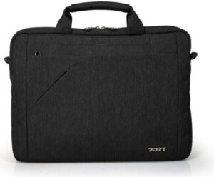 Port Designs SYDNEY Laptop Bag, Up to 15.6" Compatible, Removable & Adjustable Padded Shoulder Strap, Large Front Pocket, Black | 135172
