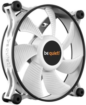 Be Quiet! Shadow Wings 2 120mm PWM Case Fan, 1100 RPM Fan Speed, 65 CFM Airflow, Airflow-Optimized Fan Blades, Rubberized Fan Frame, Rifle Bearing Technology, White | BL089