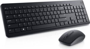 Dell Wireless Keyboard and Mouse, Anti-Fade & Spill-Resistant Keys, 1000 DPI Mouse, English-Russian, Black | KM3322W