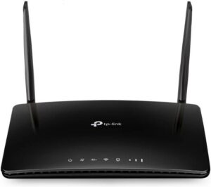 TP-Link Archer MR500 4G+ Cat6 AC1200 Wireless Dual Band Gigabit Router, 4x LAN Ports, 1x Nano SIM Card Slot, 300 Mbps at 2.4 GHz & 867 Mbps at 5 GHz, 2 Detachable Antennas, Black | Archer MR500