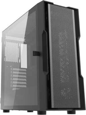 darkFlash DK431 E-ATX Mid Tower PC Case, 4x aRGB Pre-Installed Fans, Air Inlet Design, Tempered Glass Side Panel, Supports Up to 12x120mm Fans & 360mm Radiator, USB 3.0, Black | DK431-B