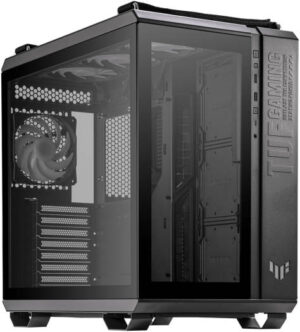 ASUS TUF Gaming GT502 PLUS PC Case, Dual Chamber Chassis, Supports 360mm Radiator, Up to 13 Fans, Discrete aRGB HUB, Fully Modular Design, Black | GT502 PLUS/BLK/TG