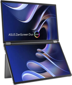 ASUS ZenScreen Duo OLED MQ149CD Foldable Portable Monitor, Dual 14" OLED Display, FHD Resolution, 60Hz Refresh Rate, 1ms (GtG) Response Time, 1073.7m Color Display | MQ149CD
