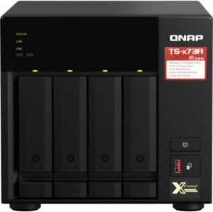 QNAP 4-Bay NAS Server, AMD Ryzen V1500B Processor, 2.2 GHz CPU, 8GB DDR4 RAM, 2.5 GbE LAN | TS-473A-8G