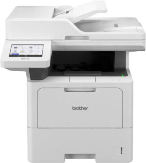 Brother MFC-L6710DW Mono Laser Printer, Print, Scan, Copy, Fax, Up to 50/52 ppm Print Speed, Up to 1200 x 1200 dpi Resolution, 5.0" Colour Touch LCD Display, Wireless Connectivity, White | MFC-L6710DW