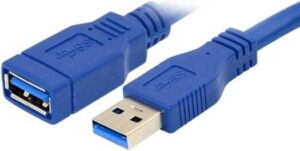 Generic USB A 3.0 Male to USB-A 3.0 Female, Supports Speeds Up to 5 Gbps, Connectors 28 AWG, 3m Cable Length, Blue