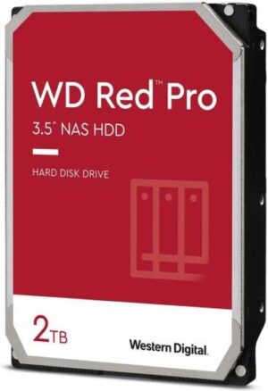 WD Red Pro 2TB NAS  Hard Disk Drive, 3.5 Inch Form Factor,  7200 RPM  Speed, SATA 6 Gb/s,  64MB Cache Memory, 1 Million Hours MTBF  | WD2002FFSX