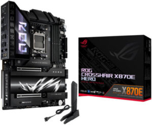 ASUS ROG CROSSHAIR X870E HERO, AMD AM5 Motherboard, DDR5 192GB Max Support EXPO, AI Intelligence, Wi-Fi 7, 2 x USB4 Ports, Overclocking Support | 90MB1IE0-M0EAY0