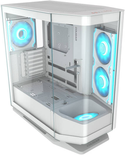 Cougar FV270 RGB ATX Mid Tower Case, 3x Pre-Installed Reversed ARGB PWM Fans & 1x ARGB PWM Fan, Up to 360mm Radiator Support, 7 Expansion Slots, PWM & RGB Hub Sync with M/B, White | 3858M60.0006 - Image 3
