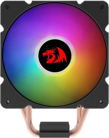 Redragon CC-2000 Effect RGB Air CPU Cooler, 120mm Fan with Heatsink, 1700rpm Max Speed, 61.5 CFM Airflow, 4 Heatpipes, 37.5 dB (A) Noise Level, Intel: 115x / 1366 / 2011 - AMD: AM4, Black | CC-2000 - Image 2