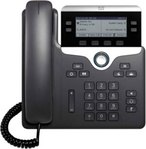 Cisco 7841 IP Phone, 3.5" Screen, 1 PoE Class, Full Duplex Speakerphone, Wideband Audio, 4 Soft Keys, 4 Programmable Line Keys, 10/100/1000 Ethernet Switch, Gray | 7841