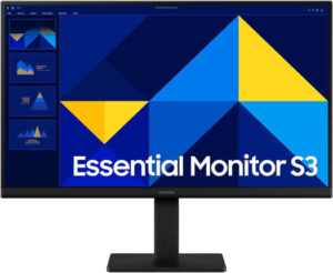 SAMSUNG S3 S30GD Essential Monitor, 27" IPS Display, FHD Resolution, 100Hz Refresh Rate, 5ms (GtG) Response Time, Flicker-Free Technology, 16.7m Color Support, Black | LS27D300GAMXUE