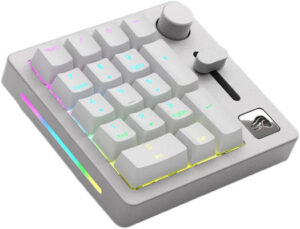 Glorious GMMK Numpad Prebuilt Dual Wireless Macro Pad, CNC Machined Aluminum Body, Vibrant Per-Key RGB Illumination, Prog Slider & Rotary Knob, 76H Wireless Battery Life, White | GLO-GMMK-NP-FOX-W