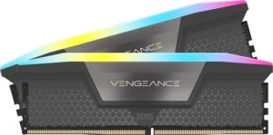 Corsair VENGEANCE RGB 64GB (2 x 32GB) DDR5 Desktop Memory Kit, 6000MHz Speed, 30-36-36-76 Latency, 1.40 Voltage, Overclocking PMIC, XMP 3.0 / AMD Expo Compatibility, Black | CMH64GX5M2B6000Z30