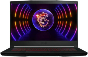 MSI Thin GF63 12UDX Gaming Laptop, 15.6" FHD 144Hz IPS Display, Intel Core i7-12650H, 8GB RAM, 512GB SSD Storage, GeForce RTX 3050 6GB, Backlit English (US) K/B, Win 11 Home, Black | 9S7-16R821-450