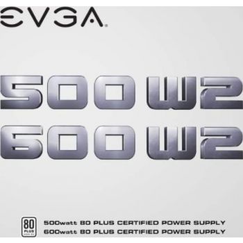Evga 500 W2 Power Supply, 80+ White 500W, Ultra-Quiet 120mm Fan, 85% Efficiency, 1x 24pin (20+4) ATX | 100-W2-0500-K3 (UK) - Image 6
