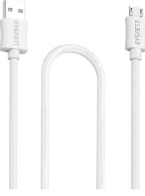Cygnett Micro-USB To USB-A Cable - Fast Charging Data - Smartphones, GPS, Powerbank, Gaming Consoles & Digital Cameras - Round Soft Rubber - PVC - 2M/6ft - White | CY2011PCCSL