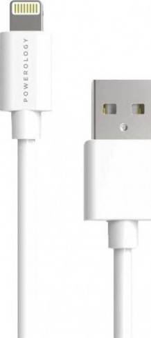 Powerology Basic Lightning Cable - 1.2M - White | P12BLWH