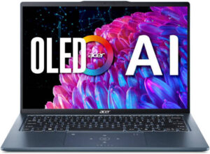 Acer Swift Go 14 SFG14-73-713G Laptop,14" WQXGA+ OLED 90Hz Display, Intel Ultra 7 155H, 32GB RAM, 1TB SSD, Intel ARC Graphics, English-Arabic Keyboard, Windows 11 Home, Silver | NX.KSGEM.003