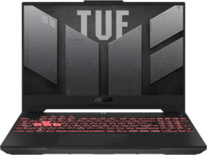 ASUS TUF Gaming A15 FA507RM Gaming Laptop, 15.6" FHD 144 Hz Display, AMD Ryzen R7-6800H 3.2 GHz, 16GB RAM, 1 TB SSD, GeForce RTX 3060 Graphics, Backlit  ENG-ARB KB, Win 11, Gray |  90NR09C2-M006T0