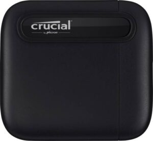 Crucial X6 Portable External SSD, 500GB Capacity, Up to 540MB/s Sequential Read, USB 3.2 Gen-2 (10Gb/s) Interface, Black | CT500X6SSD9