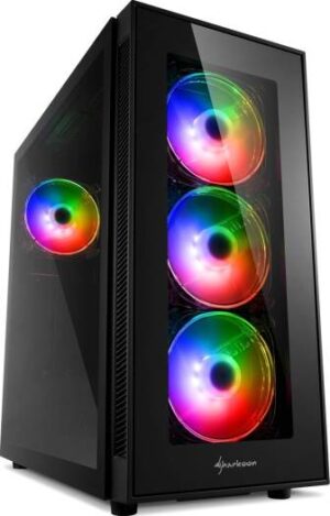 Sharkoon TG5 Pro RGB ATX Mid Tower Computer Case - Black | 4044951029105