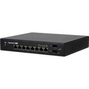 Ubiquiti Networks EdgeSwitch 8 Port Managed PoE + Gigabit Switch with SFP, 150-Watt, 10 Gbps Throughput, Black | ES-8-150W