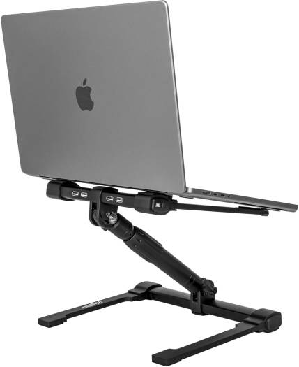 Headliners Gigastand USB Adjustable Laptop Stand with USB Hub, Fits Up to 17" Laptops, Telescoping Neck with 360˚ Rotation & Max Height of 16”, USB 2.0 Ports & (1) USB-C Port, Black | HL20014 - Image 6