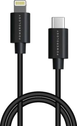 Powerology USB-C to Lightning Cable 3M - Black | P3BCLBK