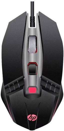 HP M270 Backlit USB Wired Gaming Mouse with 6 Buttons, 4-Speed Customizable 2400 DPI, Ergonomic Design, Breathing LED Lighting, Metal Scroll Wheel, Light Weighted, Black | 7ZZ87AA