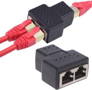 LAN Ethernet Network Cable RJ45 CAT5 CAT6 Splitter Extender Plug Adapter Connector