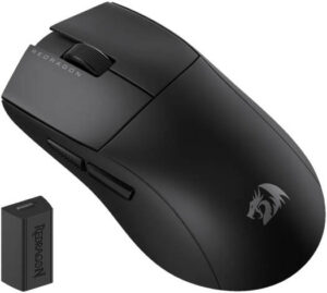 Redragon K1ING M916 PRO Mouse, 26000 DPI, 4KHz Polling Rate, Optical Pixart 3395 Sensor, 50G ACC, 5 Macro Buttons, 3 Modes Connect, Full Programmable Buttons, Black | K1ING-M916-PRO-4K-BLK