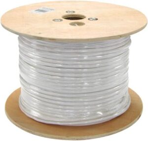 Taradhin Premium Quality CAT6 FTP, 23AWG, 0.575mm, CCA Network Cable, Up To 10 Gbps Data Transmission Speeds, 4P Fresh PVC Jacket, 305 Meters, Drum Roll, Gray | TC-LC23F