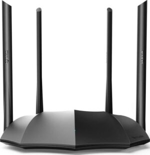 Tenda AC8 AC1200 MU-MIMO Wireless Gigabit Router, Wi-Fi Speed up to 867Mbps/5G + 300Mbps/2.4G, 4 Gigabit Ports, Supports Parental Control, APP Management, Guest Wi-Fi, IPV6 - Black | AC8