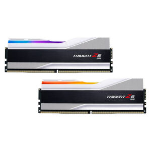 G.Skill Trident Z5 RGB DDR5 Memory, 32GB (16GBx2) Capacity, Dual Channel Kit, 5600MHz Tested Speed, 40-40-40-89 Latency, 1.20V, Intel XMP 3.0, Unbuffered, Silver | F5-5600J4040C16GX2-TZ5RS