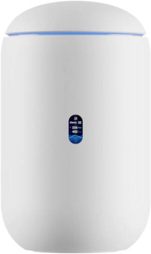 Ubiquiti Dream Router 7, Desktop 10G Cloud Gateway, Wi-Fi 7, Quad-core ARM® Cortex®-A53 at 1.5 GHz Processor, 1x 10G SFP+ & 1x 2.5 GbE RJ45 Ports, PoE Switch, White | UDR7